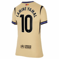 Lamine Yamal Barcelona Women's 2025/26 Away Stadium Replica Jersey Gold | Nike Sale