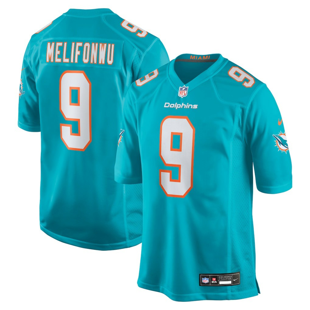 Ifeatu Melifonwu Miami Dolphins Team Game Jersey Aqua | Nike for Sale