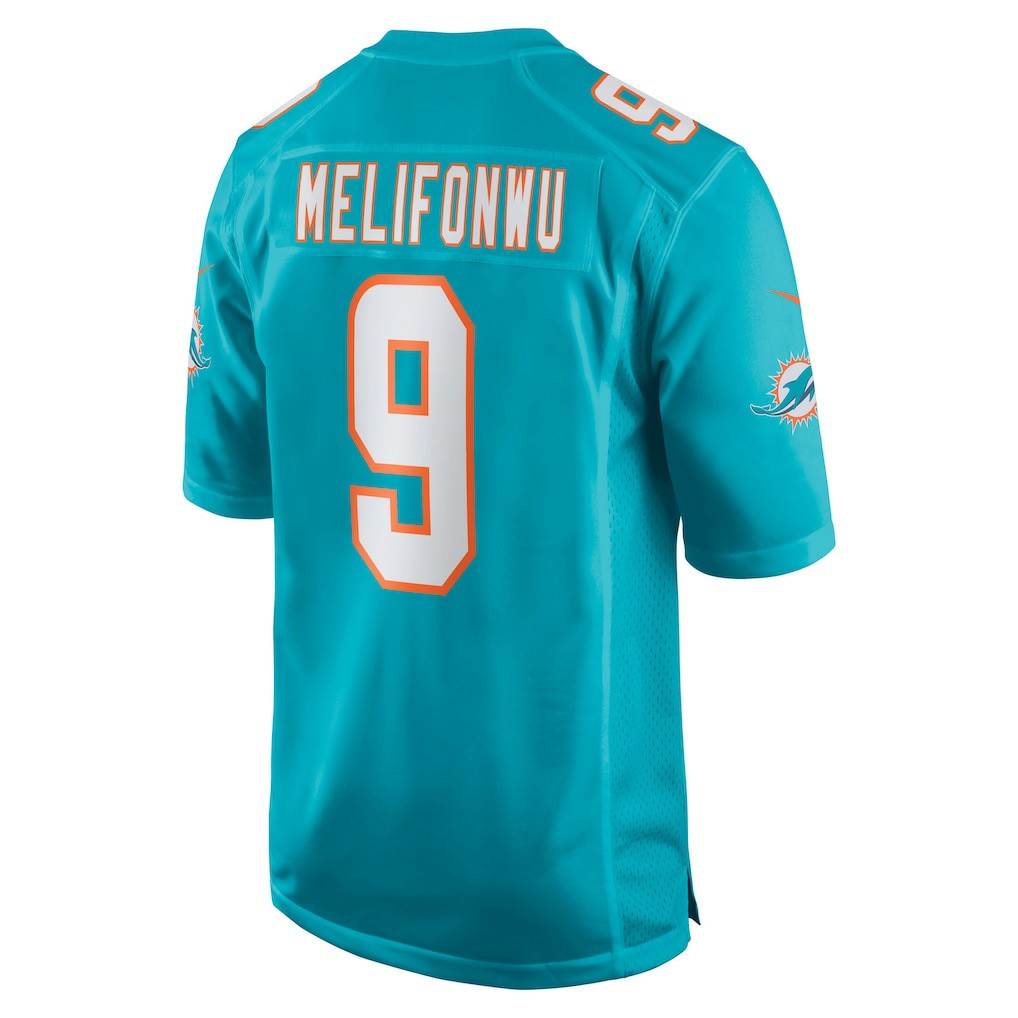 Ifeatu Melifonwu Miami Dolphins Team Game Jersey Aqua | Nike for Sale
