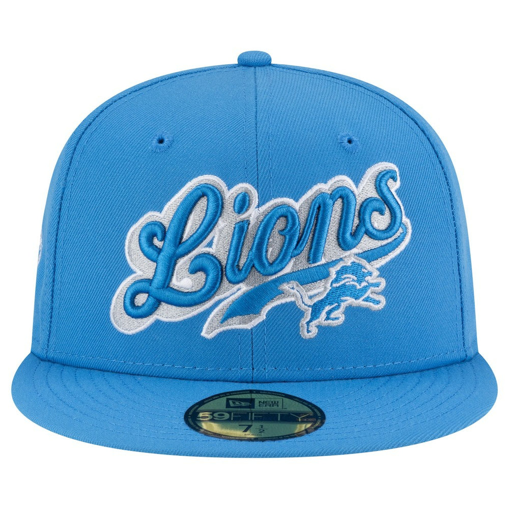 Detroit Lions New Era Born x Raised 59FIFTY Fitted Hat Blue | NFL