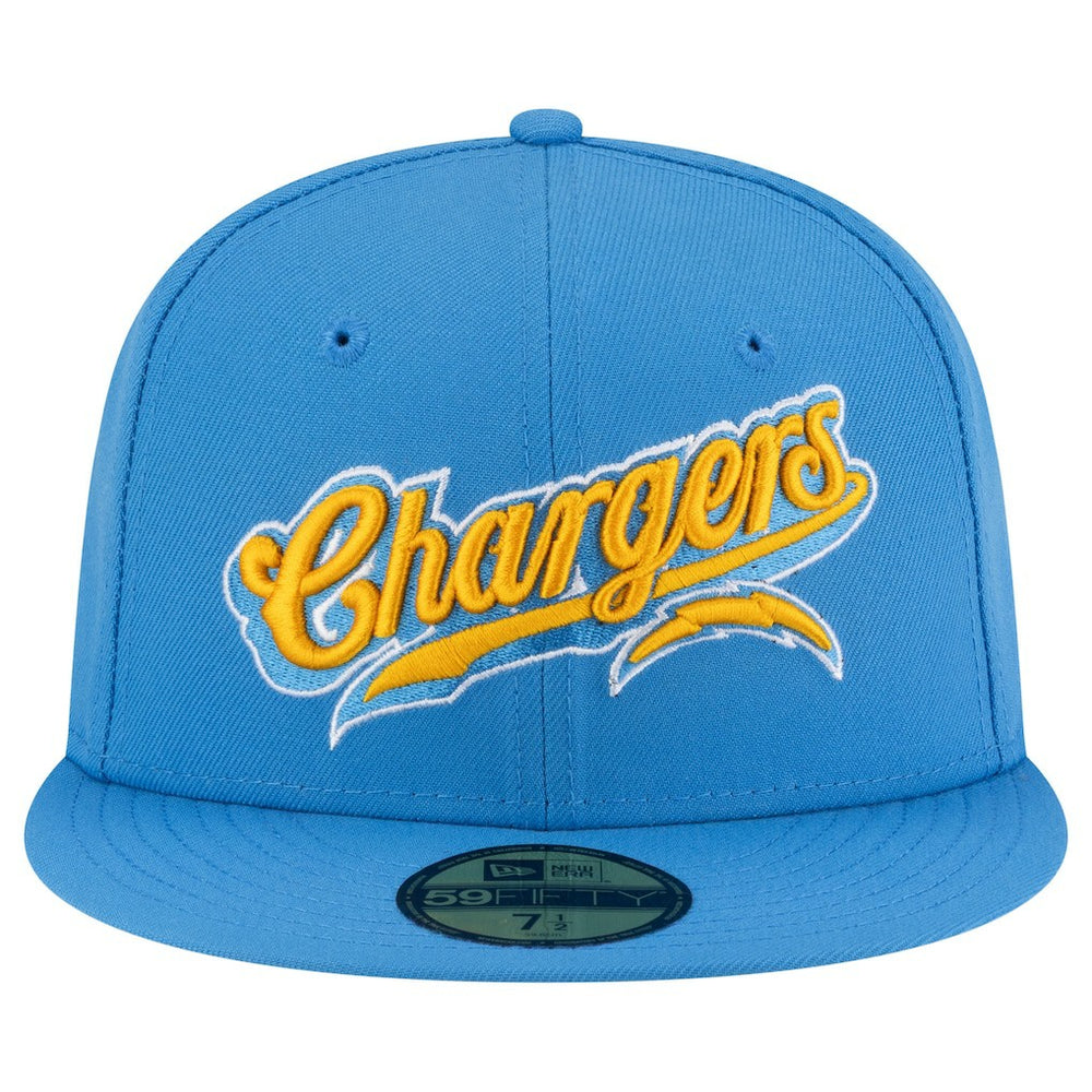 Los Angeles Chargers New Era Born x Raised 59FIFTY Fitted Hat Powder Blue | NFL