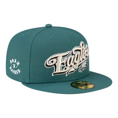 Philadelphia Eagles New Era Born x Raised 59FIFTY Fitted Hat Midnight Green | NFL