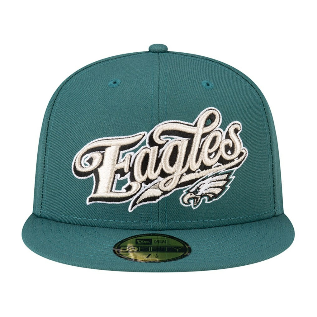 Philadelphia Eagles New Era Born x Raised 59FIFTY Fitted Hat Midnight Green | NFL