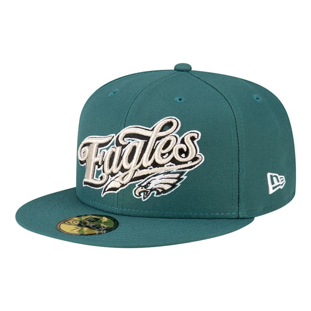 Philadelphia Eagles New Era Born x Raised 59FIFTY Fitted Hat Midnight Green | NFL