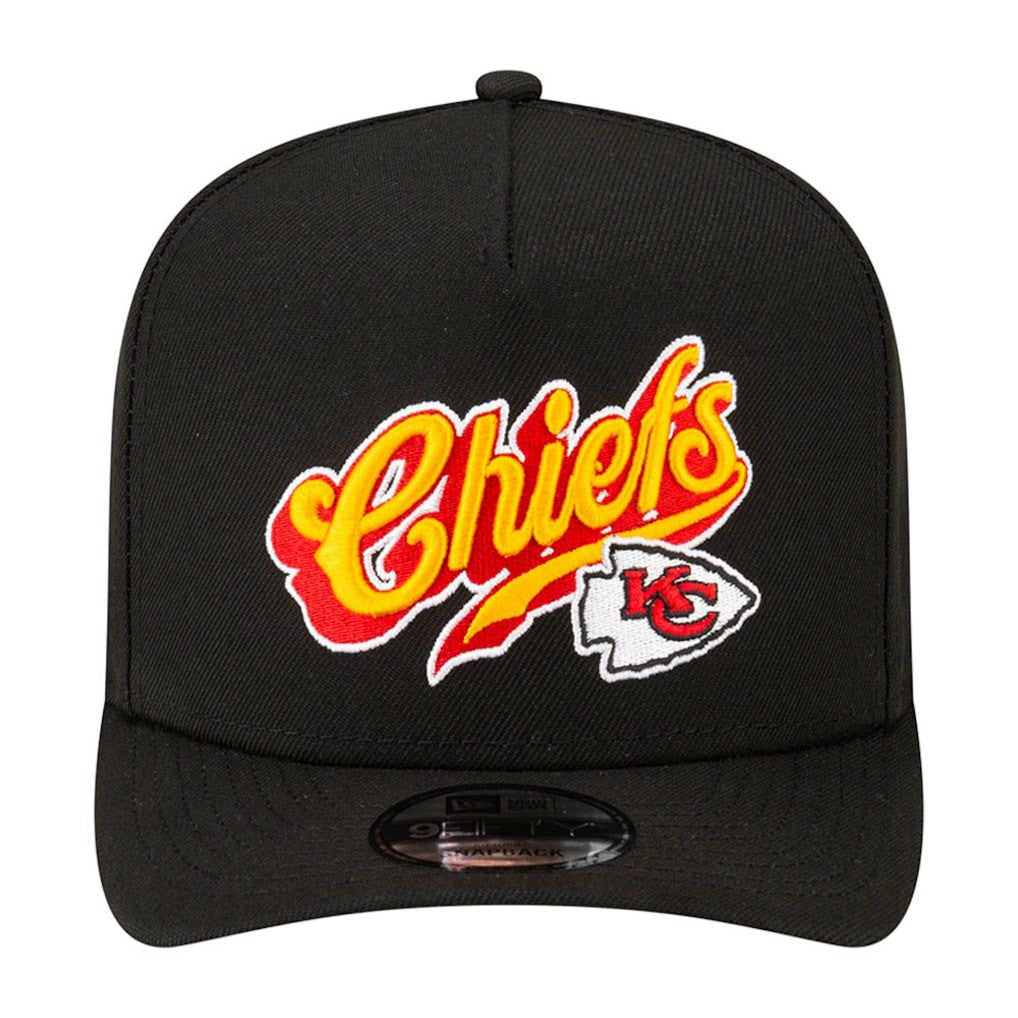 Kansas City Chiefs New Era Born x Raised A-Frame 9FIFTY Snapback Hat Black | NFL