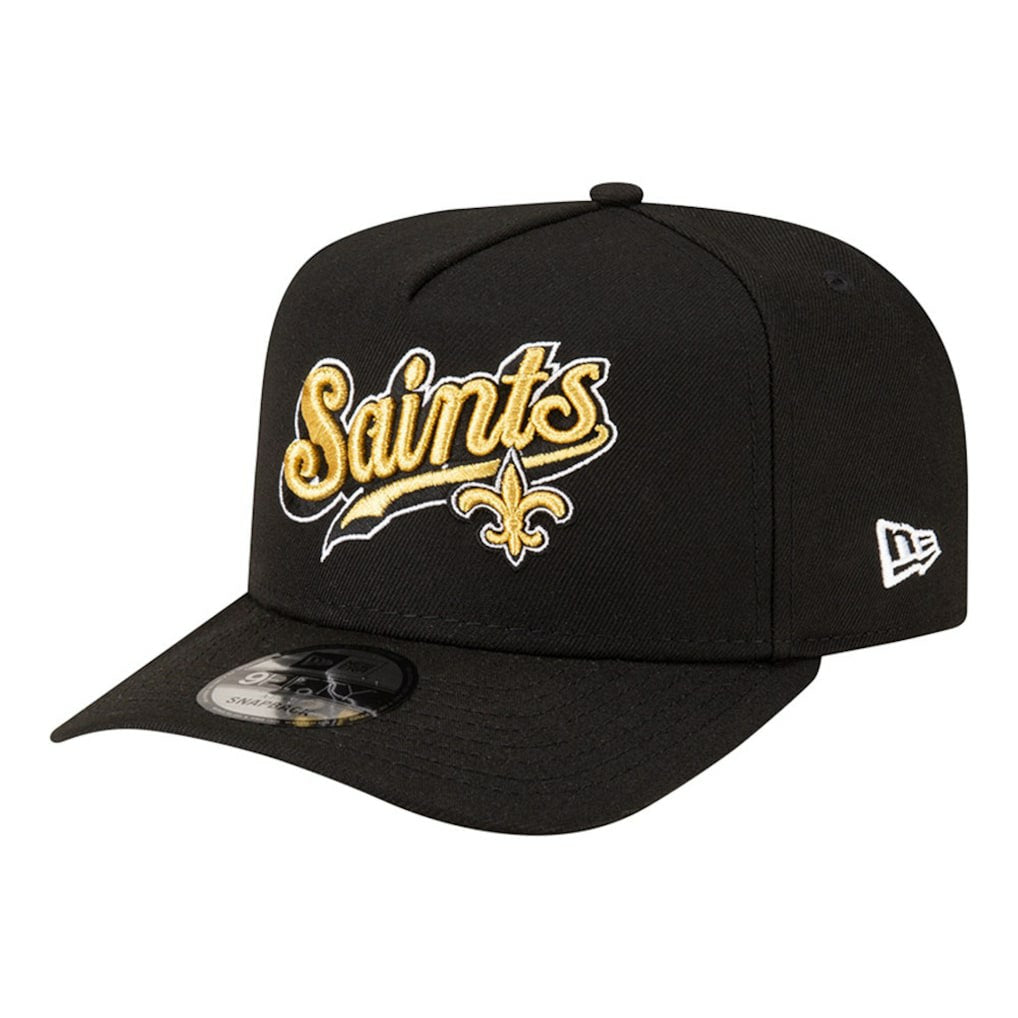 New Orleans Saints New Era Born x Raised A-Frame 9FIFTY Snapback Hat Black | NFL