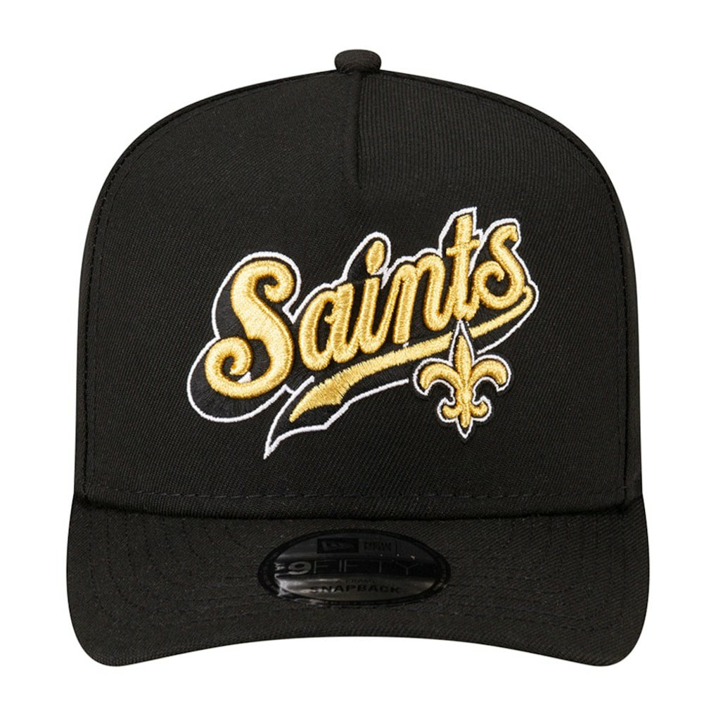 New Orleans Saints New Era Born x Raised A-Frame 9FIFTY Snapback Hat Black | NFL