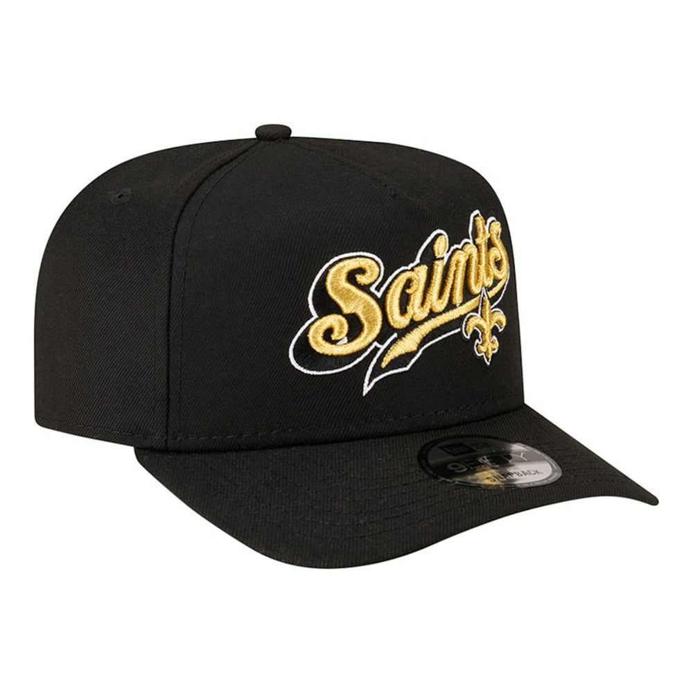 New Orleans Saints New Era Born x Raised A-Frame 9FIFTY Snapback Hat Black | NFL