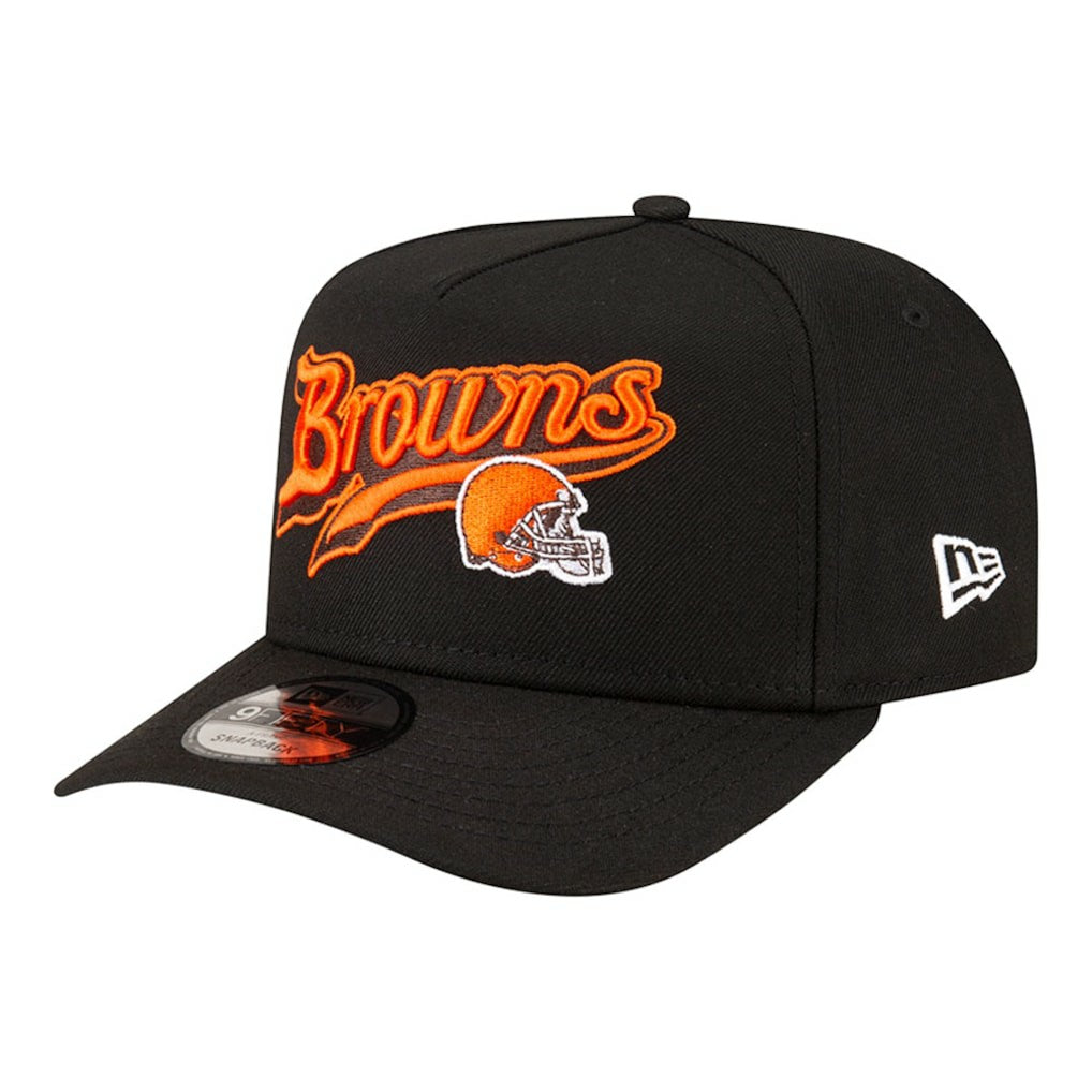 Cleveland Browns New Era Born x Raised A-Frame 9FIFTY Snapback Hat Black | NFL