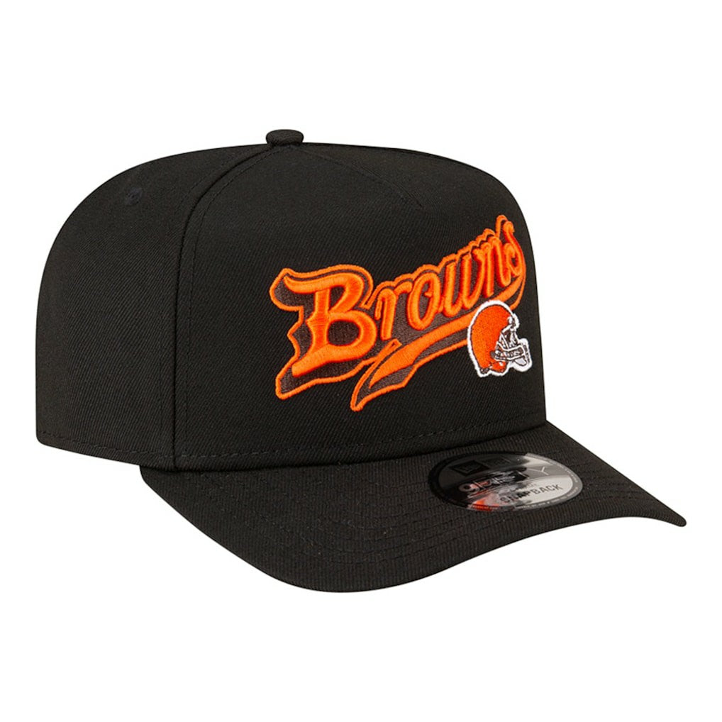 Cleveland Browns New Era Born x Raised A-Frame 9FIFTY Snapback Hat Black | NFL