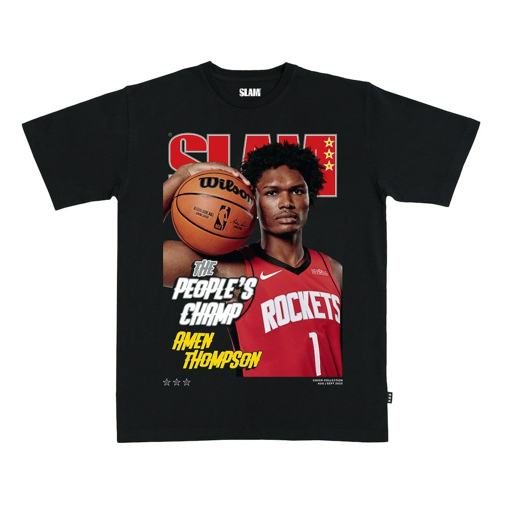 Amen Thompson Houston Rockets SLAM Unisex Cover T-Shirt Black - NBA