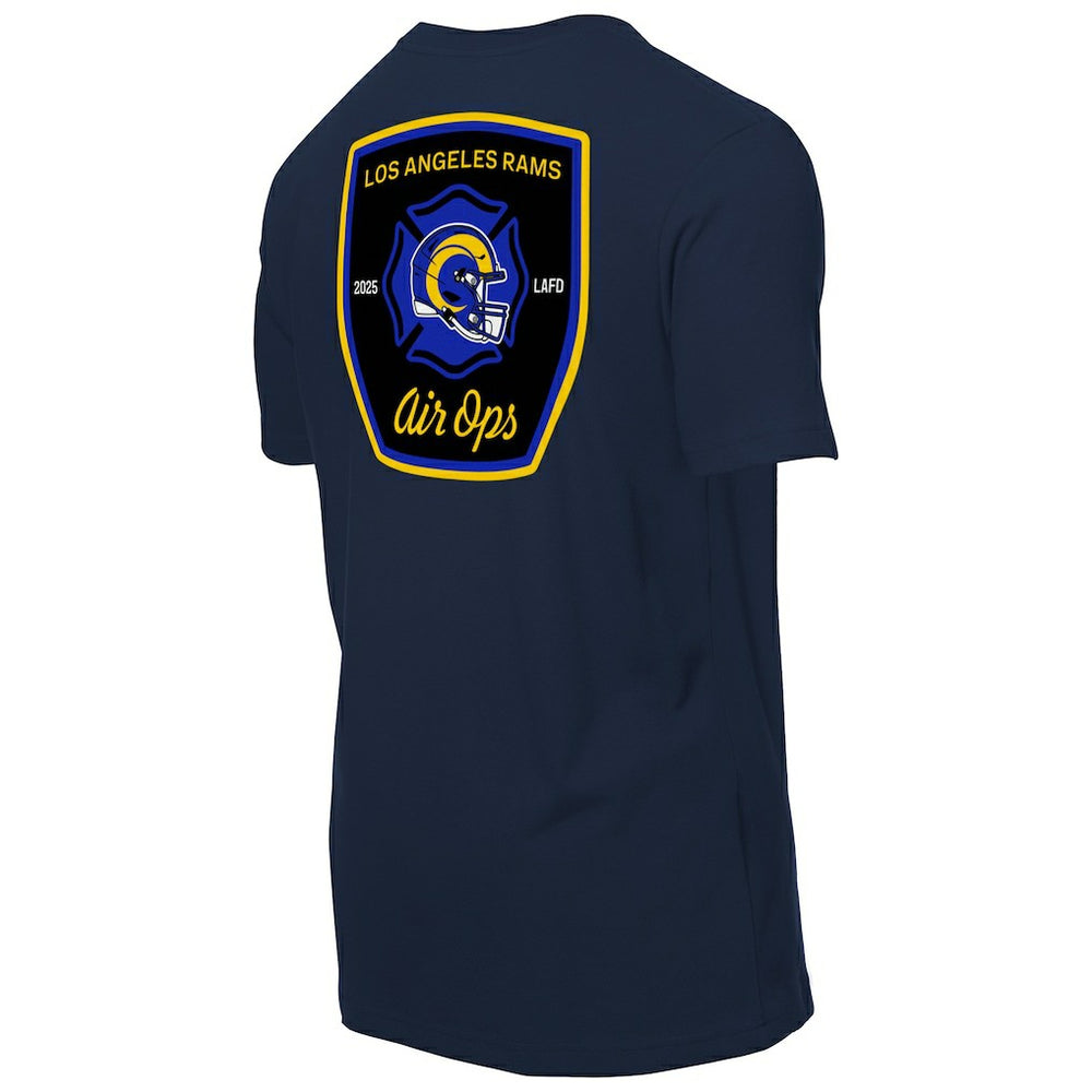 Los Angeles Rams x LAFD New Era Air Ops T-Shirt Navy | NFL