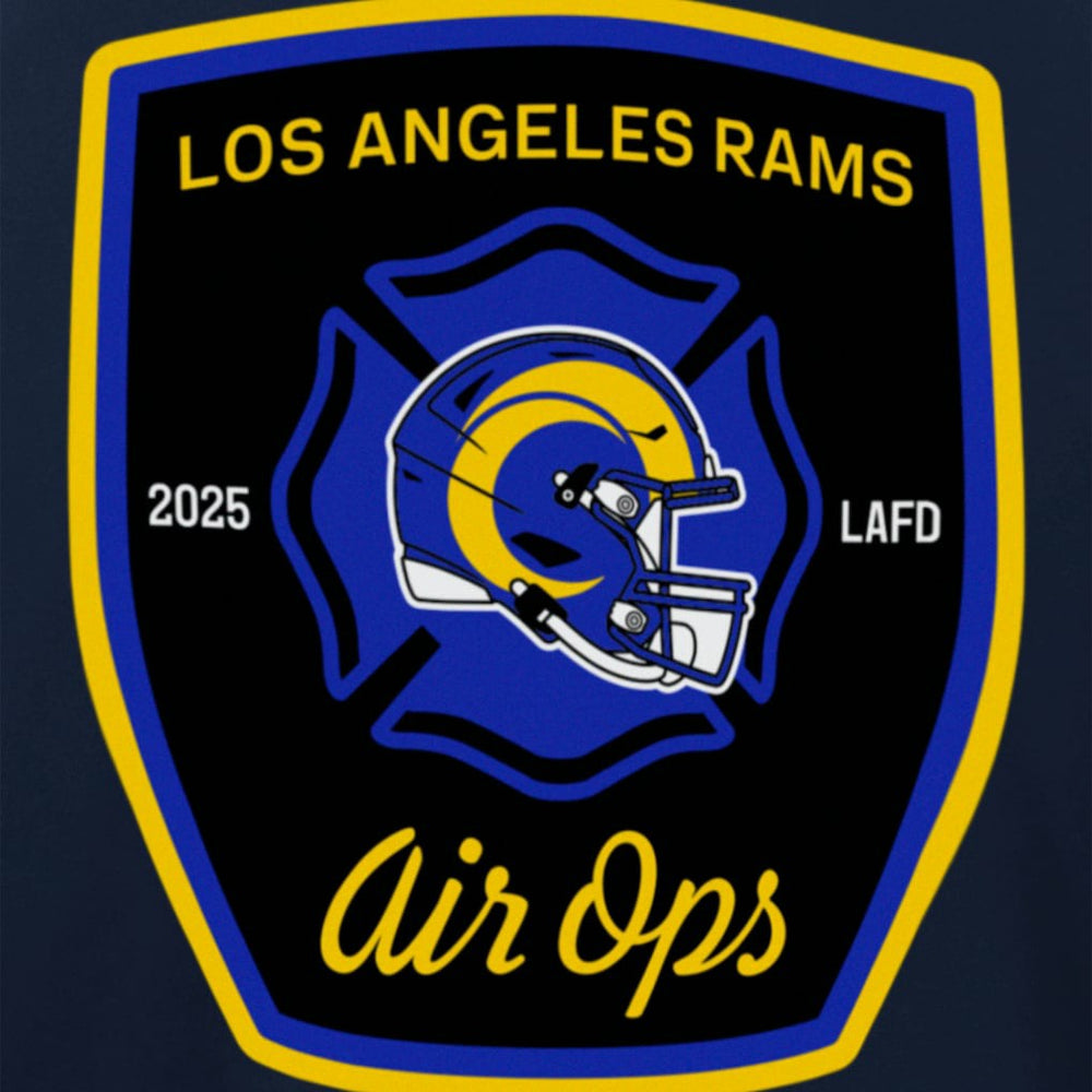 Los Angeles Rams x LAFD New Era Air Ops T-Shirt Navy | NFL