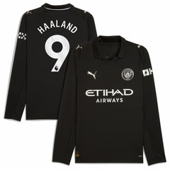 Erling Haaland Manchester City 2025/26 Away Replica Long Sleeve Player Jersey Black | Puma discount