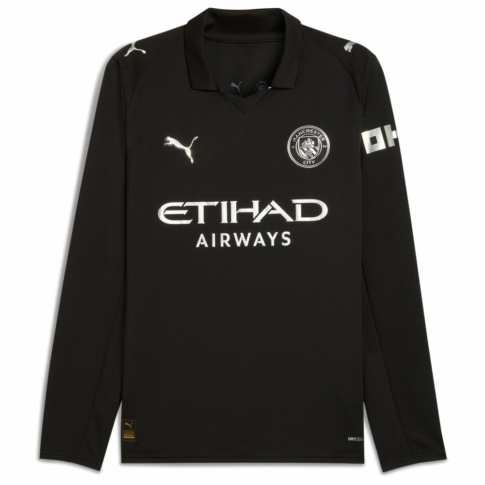 Erling Haaland Manchester City 2025/26 Away Replica Long Sleeve Player Jersey Black | Puma discount