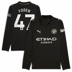 Phil Foden Manchester City Away 2025/26 Replica Long Sleeve Player Jersey Black | Puma online