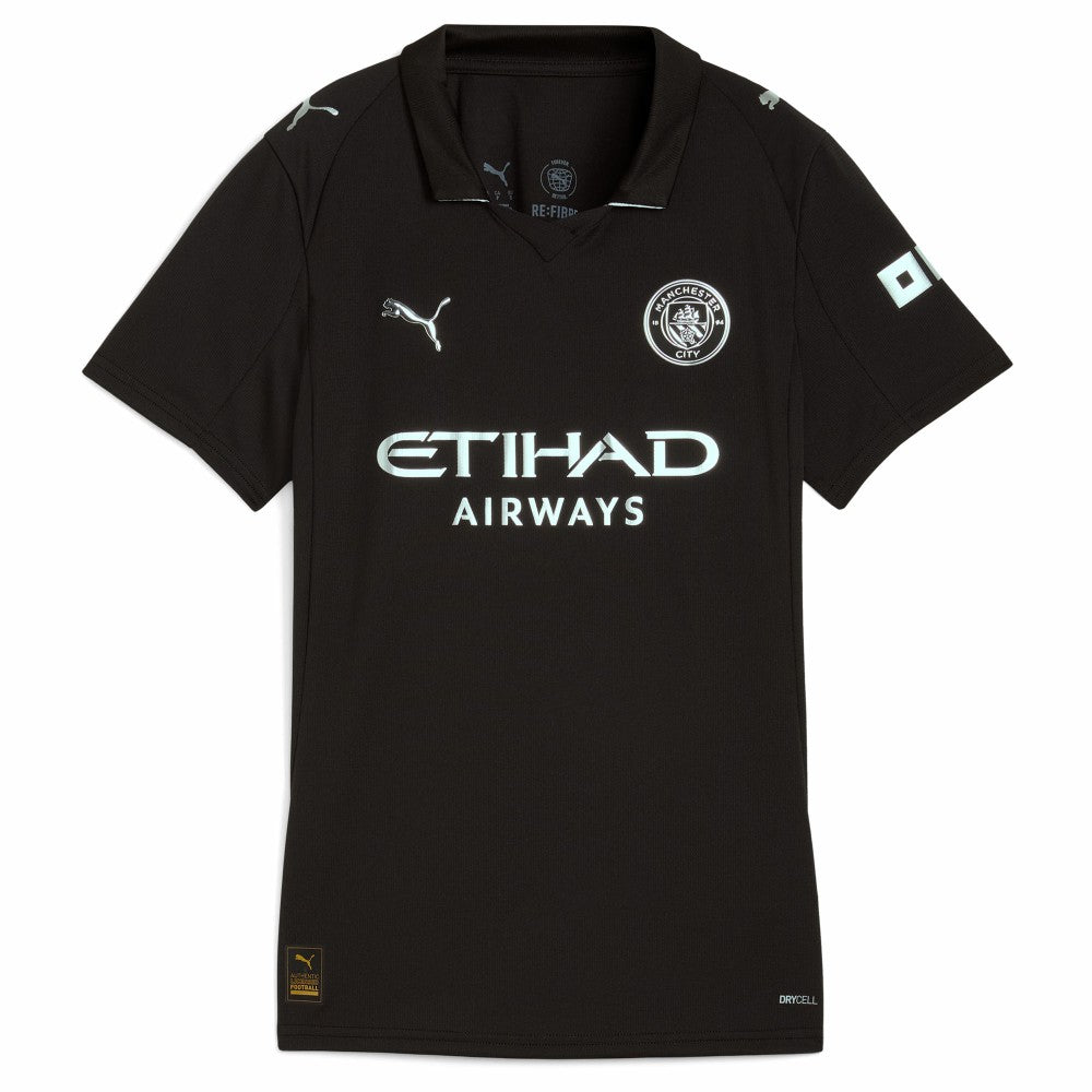 Erling Haaland Manchester City Women's 2025/26 Away Replica Player Jersey Black | Puma Online