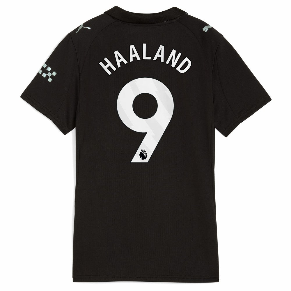 Erling Haaland Manchester City Women's 2025/26 Away Replica Player Jersey Black | Puma Online