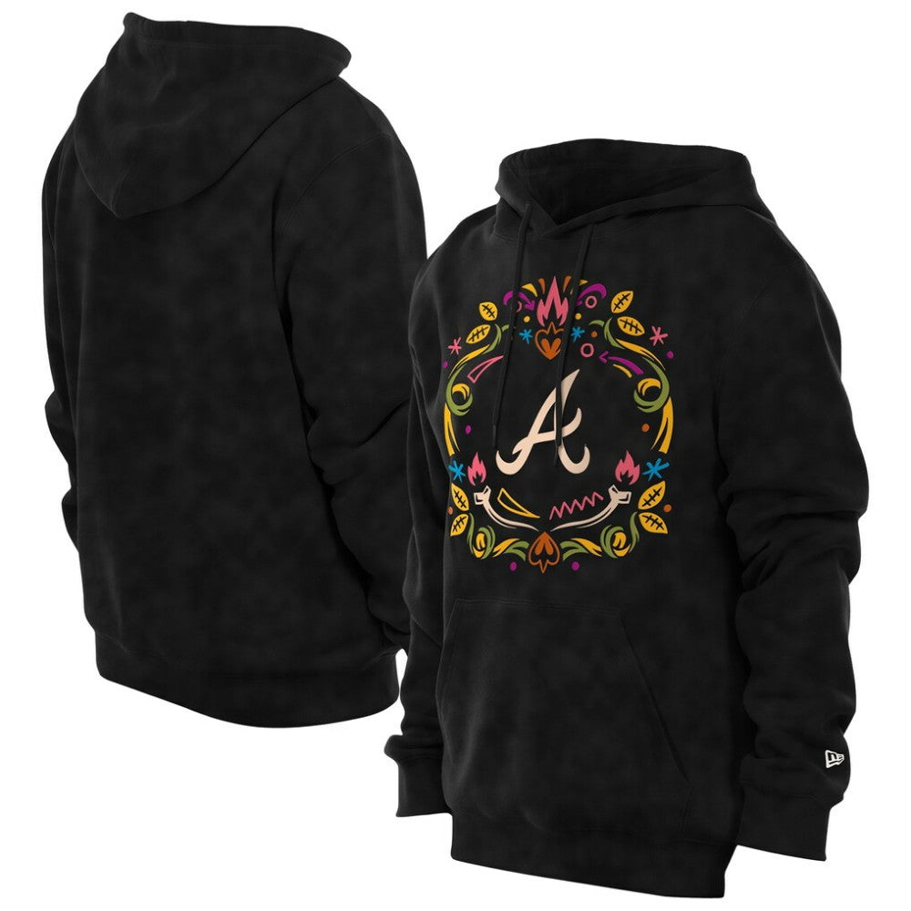 Atlanta Braves New Era Día de los Muertos Brushed Fleece Hoodie - MLB