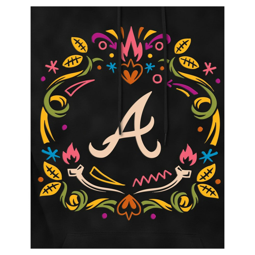 Atlanta Braves New Era Día de los Muertos Brushed Fleece Hoodie - MLB