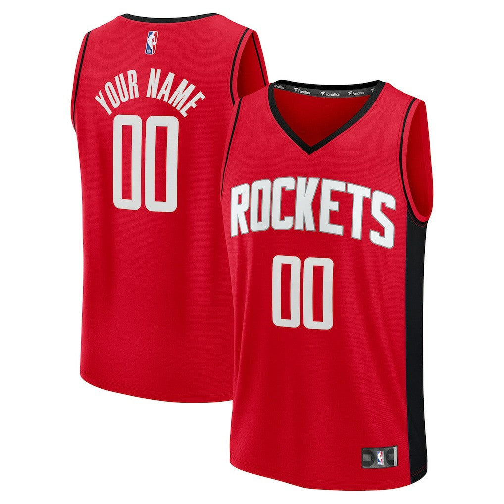 Houston Rockets Fast Break Custom Jersey Icon Edition Red - NBA