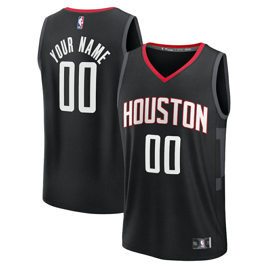 Houston Rockets Youth Fast Break Custom Jersey Statement Edition Black - NBA