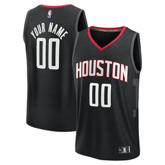 Houston Rockets Youth Fast Break Custom Jersey Statement Edition Black - NBA