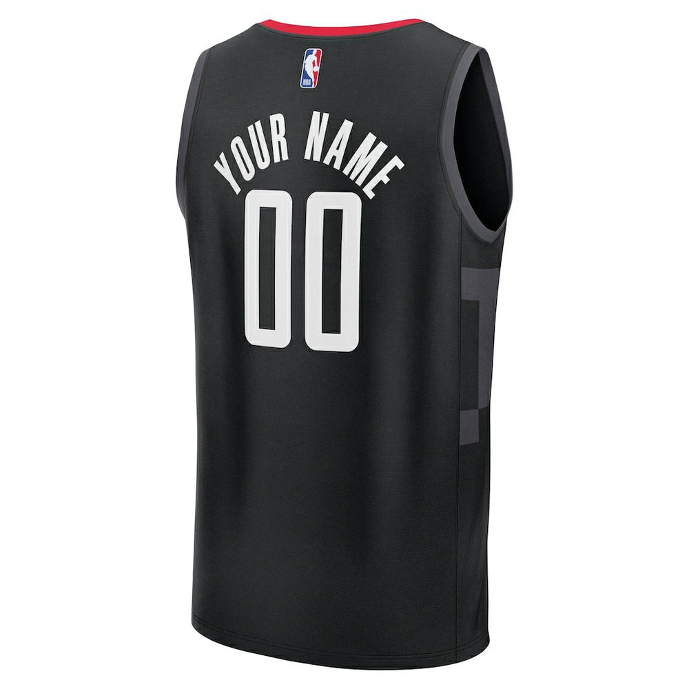 Houston Rockets Youth Fast Break Custom Jersey Statement Edition Black - NBA