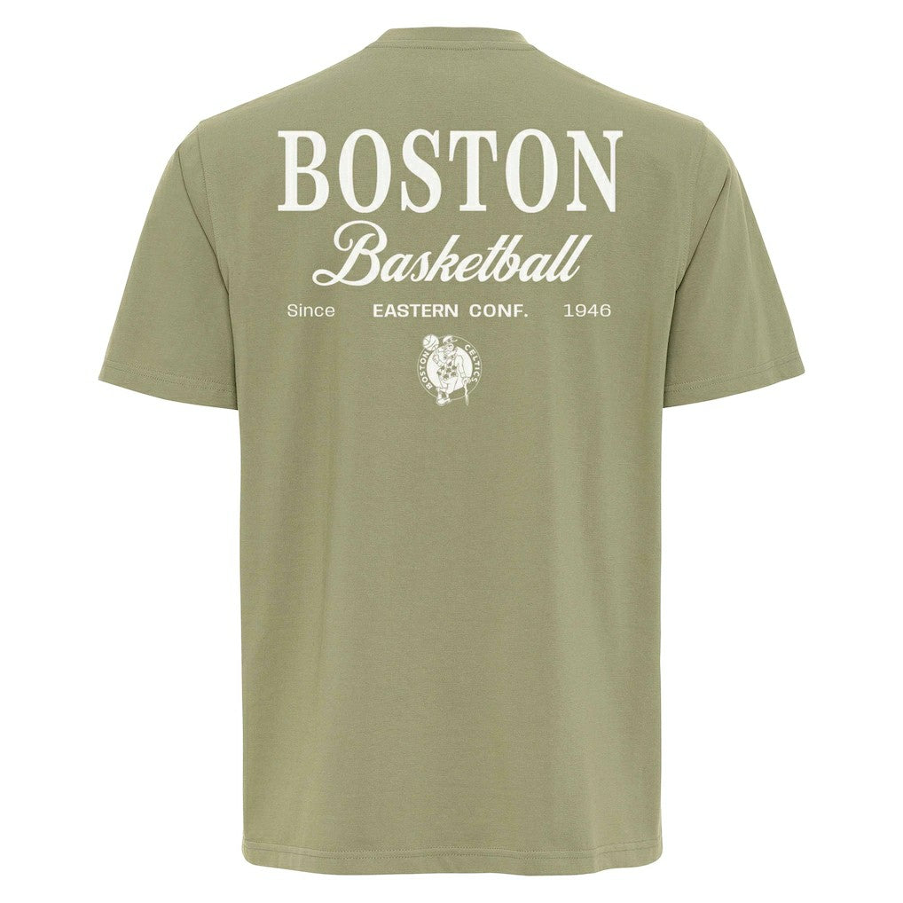 Boston Celtics Sportiqe Unisex Athletic Club Collection Duke Relaxed Fit Premium T-Shirt Olive - NBA