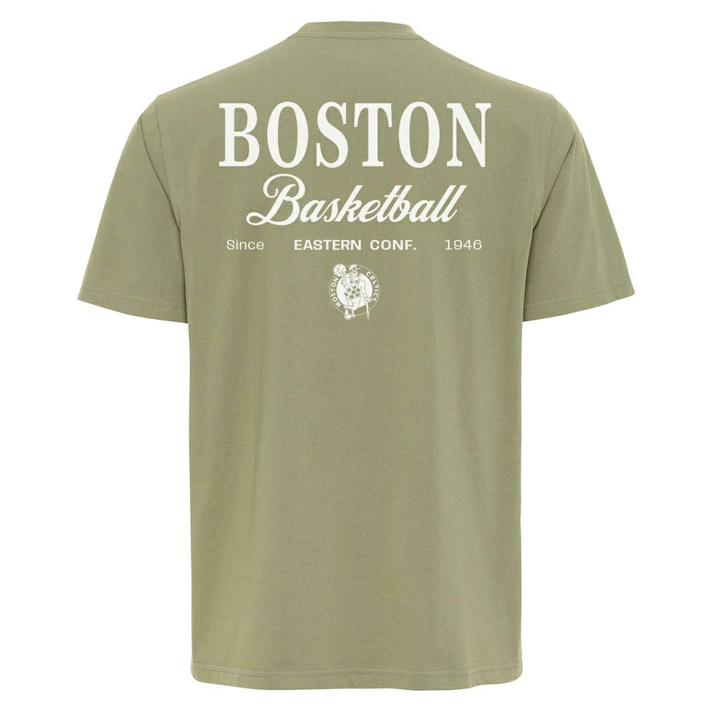 Boston Celtics Sportiqe Unisex Athletic Club Collection Duke Relaxed Fit Premium T-Shirt Olive - NBA