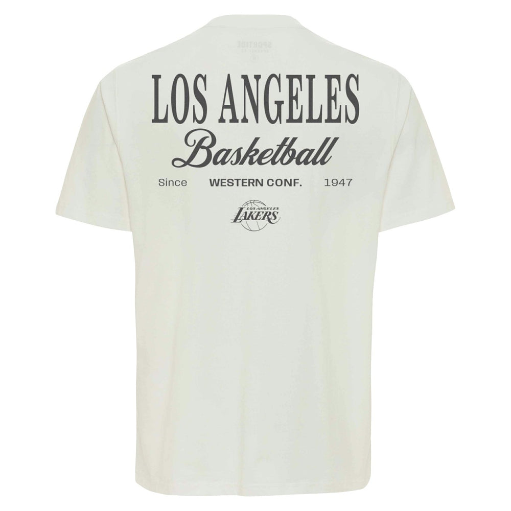 Los Angeles Lakers Sportiqe Unisex Athletic Club Collection Duke Relaxed Fit Premium T-Shirt Cream - NBA