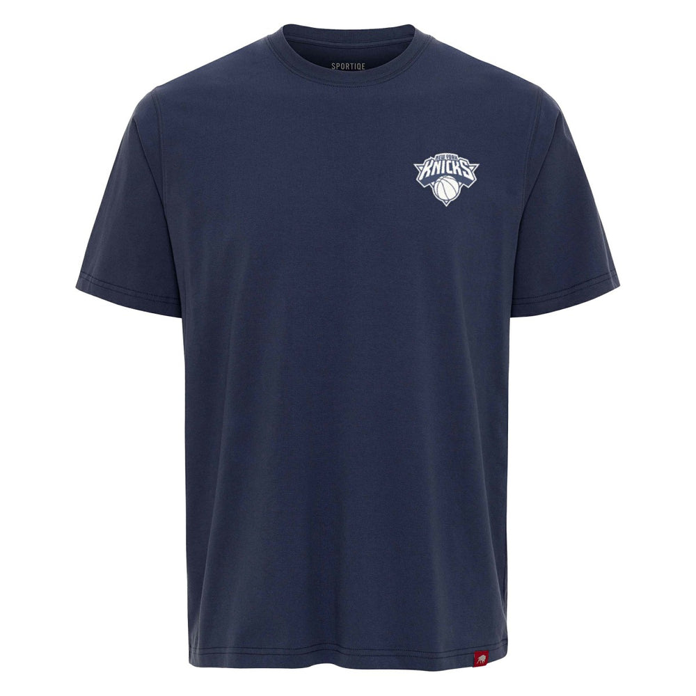 New York Knicks Sportiqe Unisex Athletic Club Collection Duke Relaxed Fit Premium T-Shirt Blue - NBA