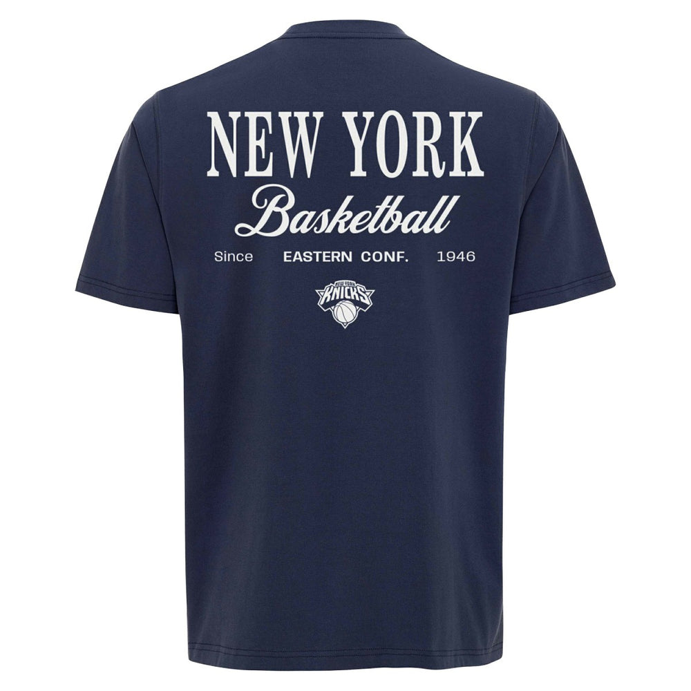 New York Knicks Sportiqe Unisex Athletic Club Collection Duke Relaxed Fit Premium T-Shirt Blue - NBA