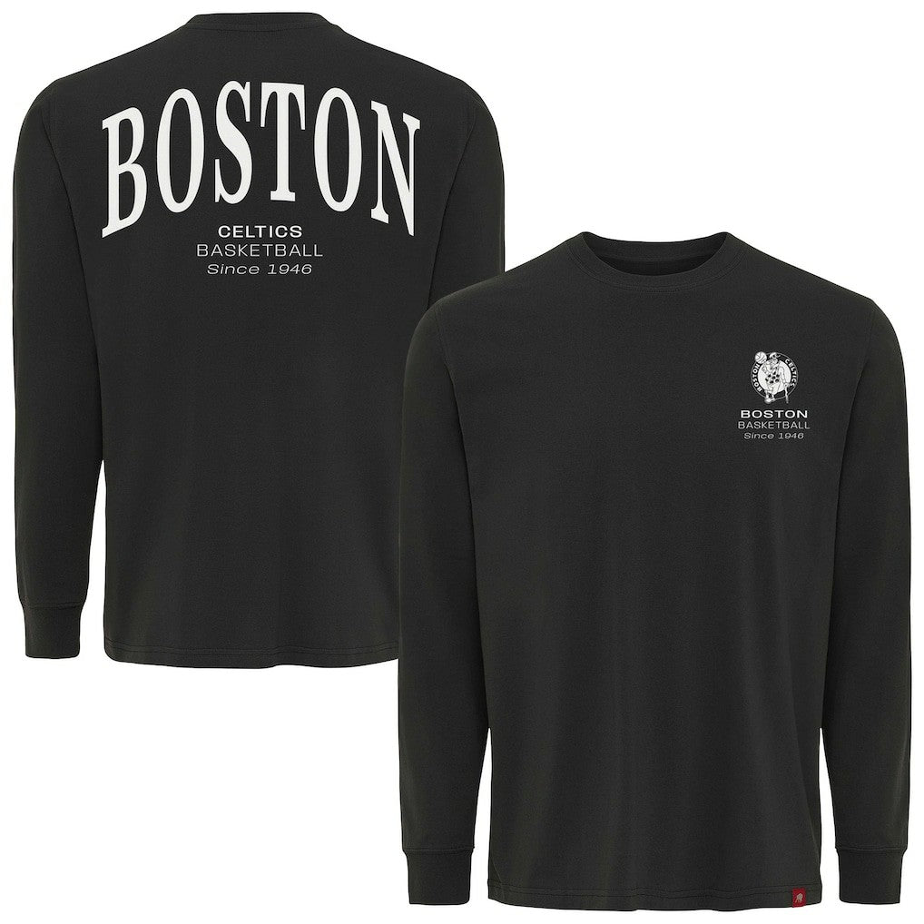 Boston Celtics Sportiqe Unisex Athletic Club Collection Sherwood Relaxed Fit Premium Long-Sleeve T-Shirt Anthracite - NBA