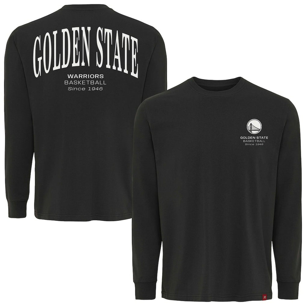 Golden State Warriors Sportiqe Unisex Athletic Club Collection Sherwood Relaxed Fit Premium Long-Sleeve T-Shirt Anthracite - NBA