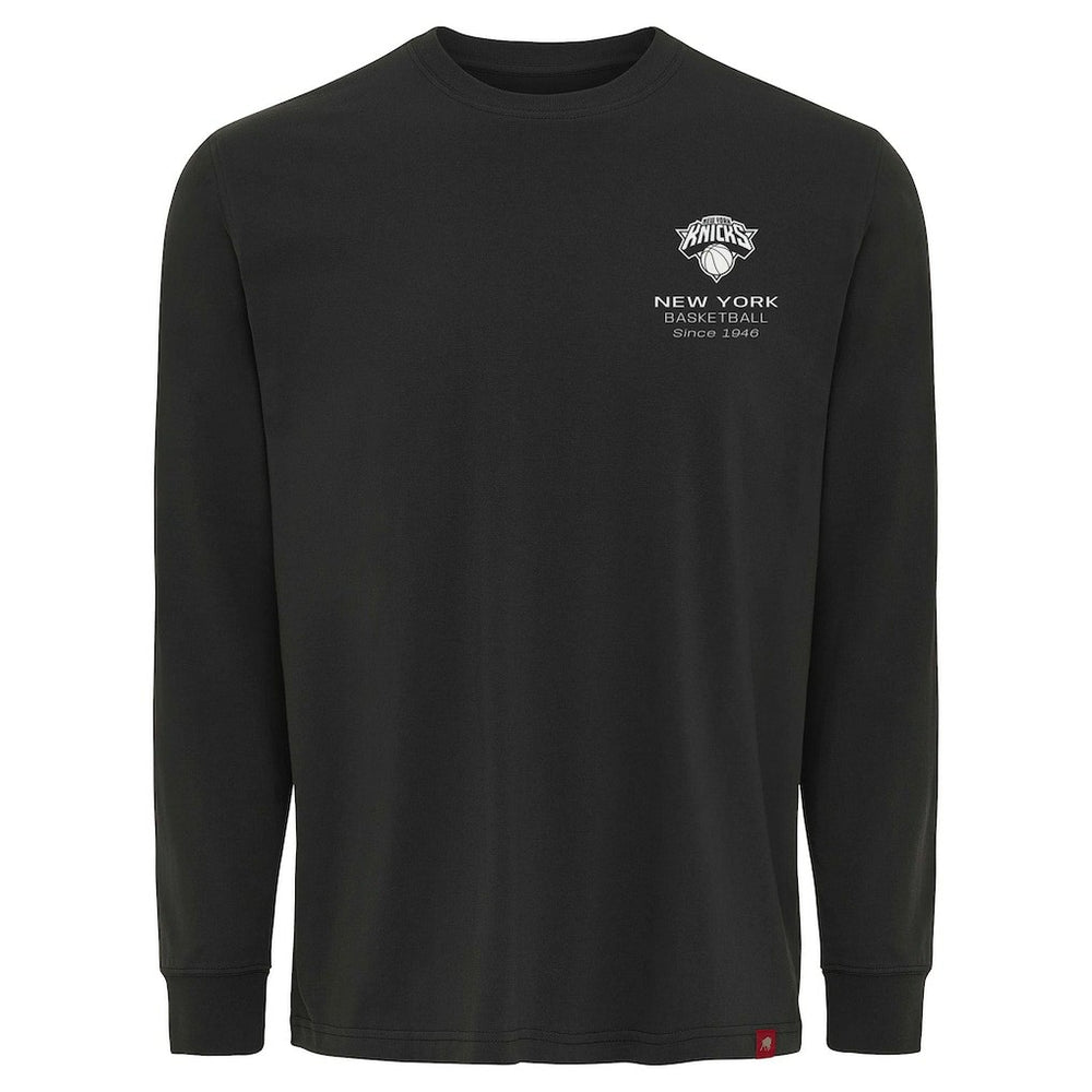New York Knicks Sportiqe Unisex Athletic Club Collection Sherwood Relaxed Fit Premium Long-Sleeve T-Shirt Anthracite - NBA