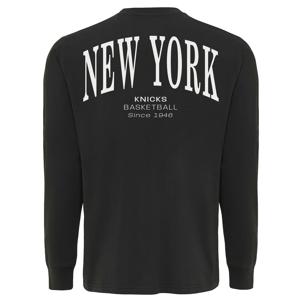 New York Knicks Sportiqe Unisex Athletic Club Collection Sherwood Relaxed Fit Premium Long-Sleeve T-Shirt Anthracite - NBA