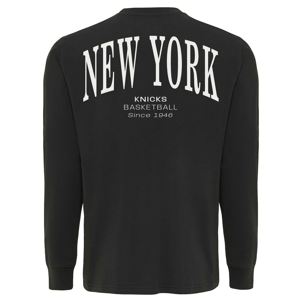 New York Knicks Sportiqe Unisex Athletic Club Collection Sherwood Relaxed Fit Premium Long-Sleeve T-Shirt Anthracite - NBA