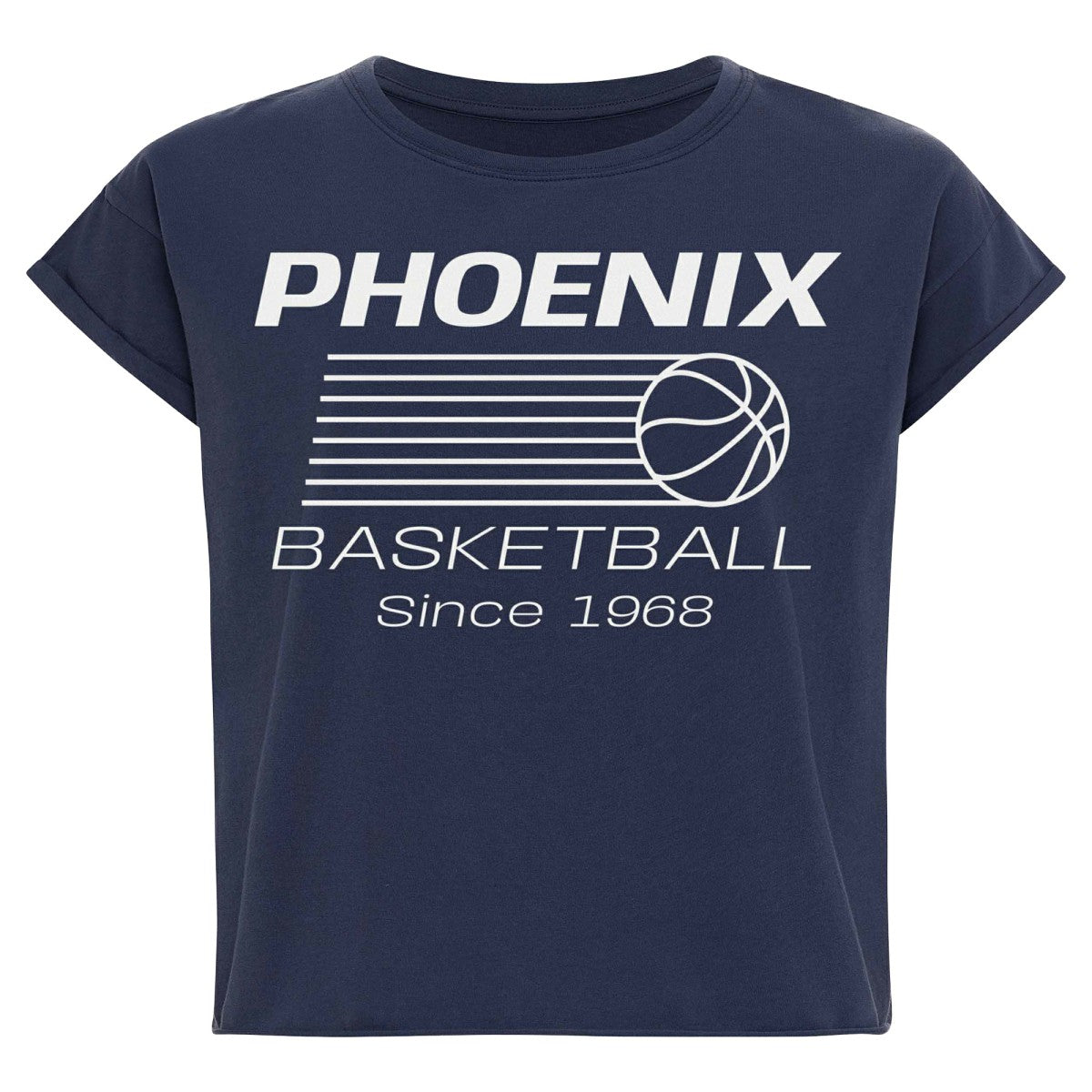 Phoenix Suns Sportiqe Women's Athletic Club Collection Alana Premium Cropped T-Shirt Blue - NBA