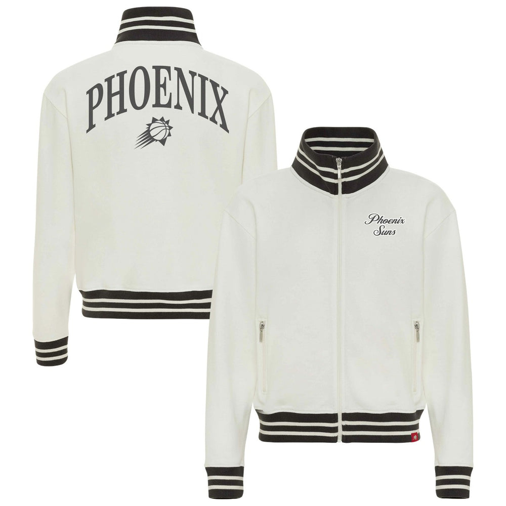 Phoenix Suns Sportiqe Women's Athletic Club Collection Sutton French Terry Full-Zip Jacket Cream - NBA