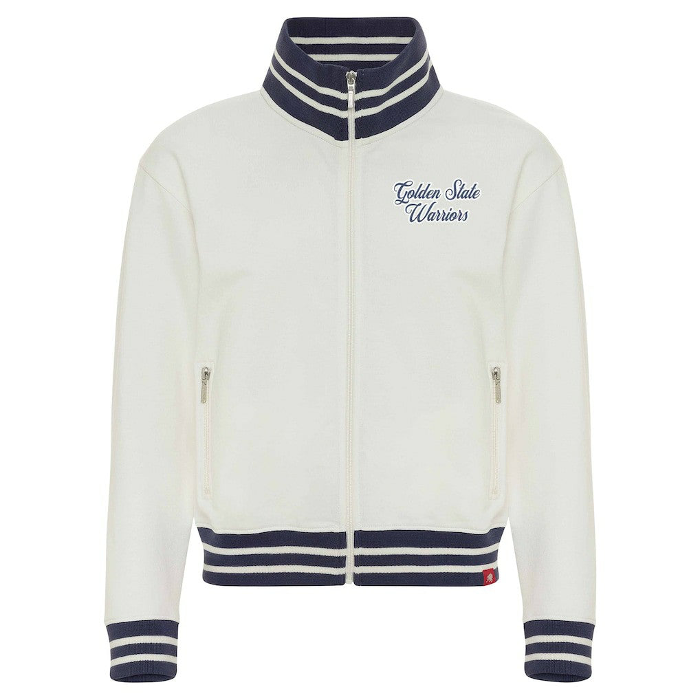 Golden State Warriors Sportiqe Women's Athletic Club Collection Sutton French Terry Full-Zip Jacket Cream - NBA