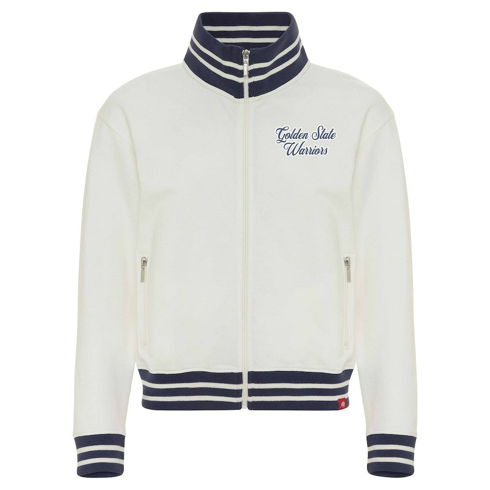 Golden State Warriors Sportiqe Women's Athletic Club Collection Sutton French Terry Full-Zip Jacket Cream - NBA