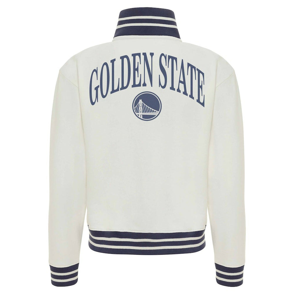 Golden State Warriors Sportiqe Women's Athletic Club Collection Sutton French Terry Full-Zip Jacket Cream - NBA