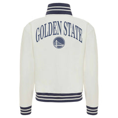 Golden State Warriors Sportiqe Women's Athletic Club Collection Sutton French Terry Full-Zip Jacket Cream - NBA