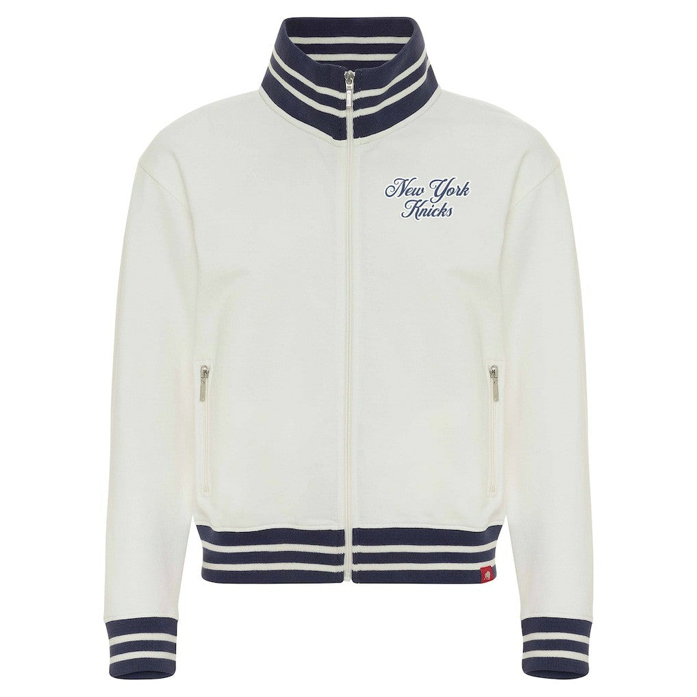 New York Knicks Sportiqe Women's Athletic Club Collection Sutton French Terry Full-Zip Jacket Cream - NBA