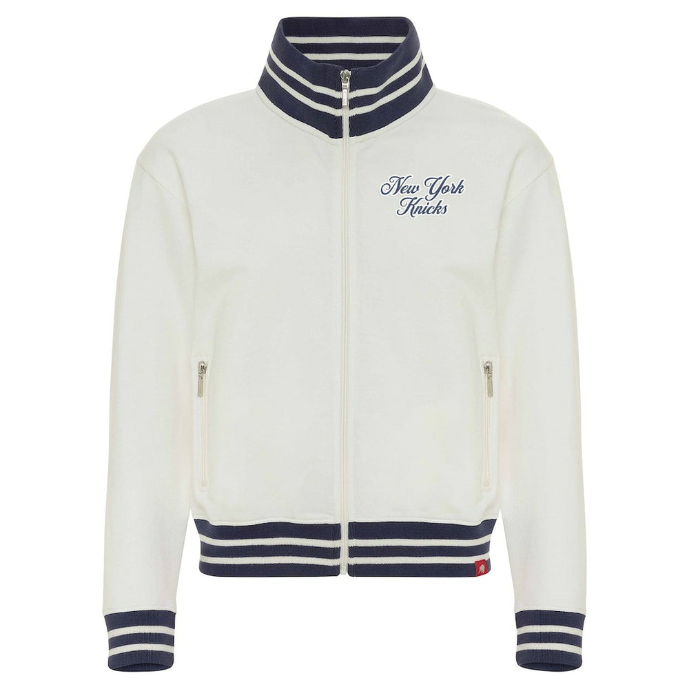 New York Knicks Sportiqe Women's Athletic Club Collection Sutton French Terry Full-Zip Jacket Cream - NBA