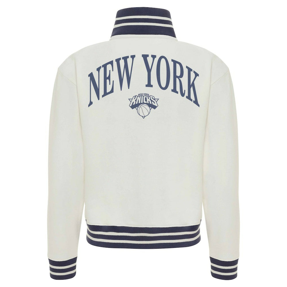 New York Knicks Sportiqe Women's Athletic Club Collection Sutton French Terry Full-Zip Jacket Cream - NBA