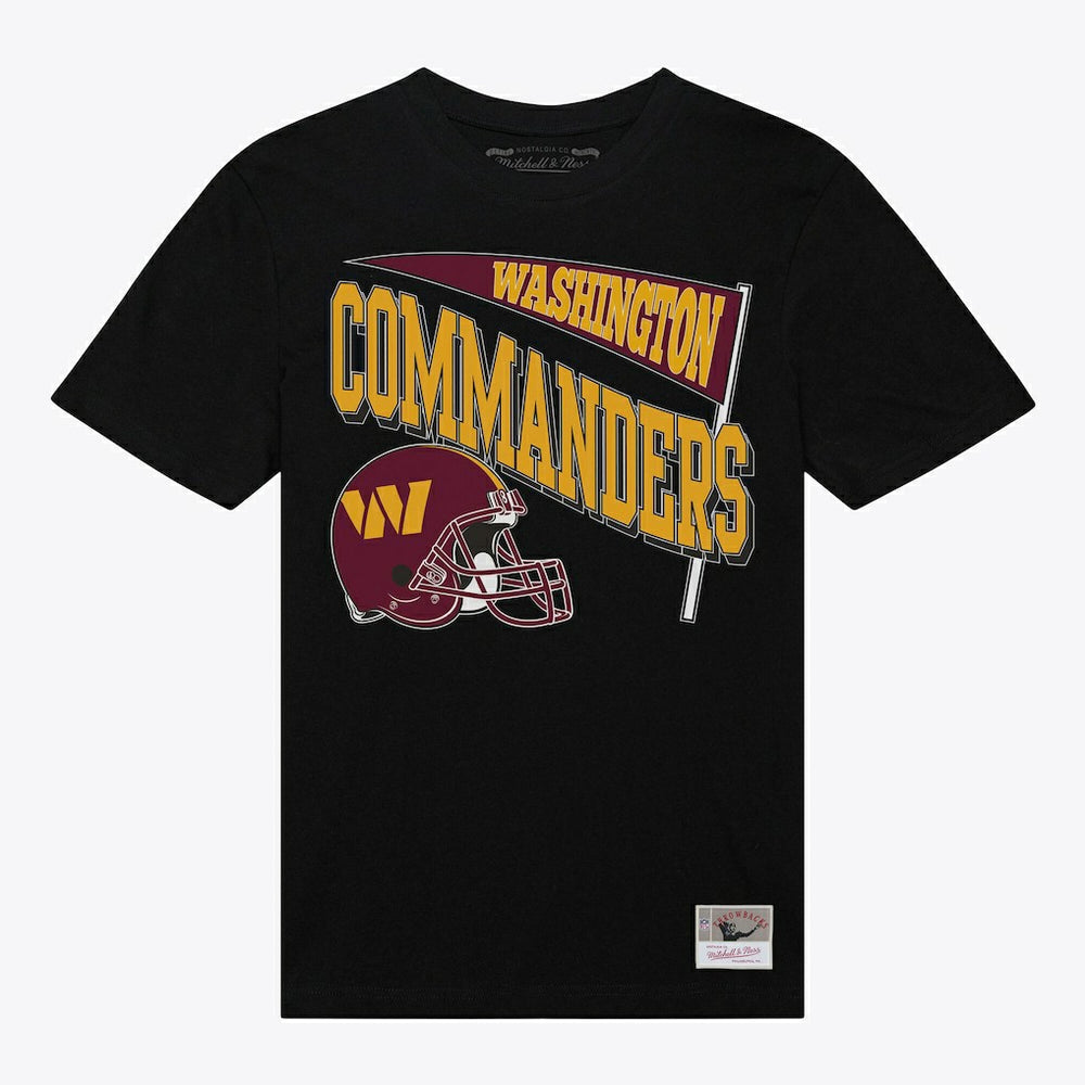 Washington Commanders Women's Team Dynamic Boyfriend T-Shirt Black | Mitchell & Ness