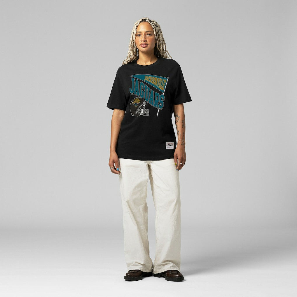 Jacksonville Jaguars Women's Team Dynamic Boyfriend T-Shirt Black | Mitchell & Ness