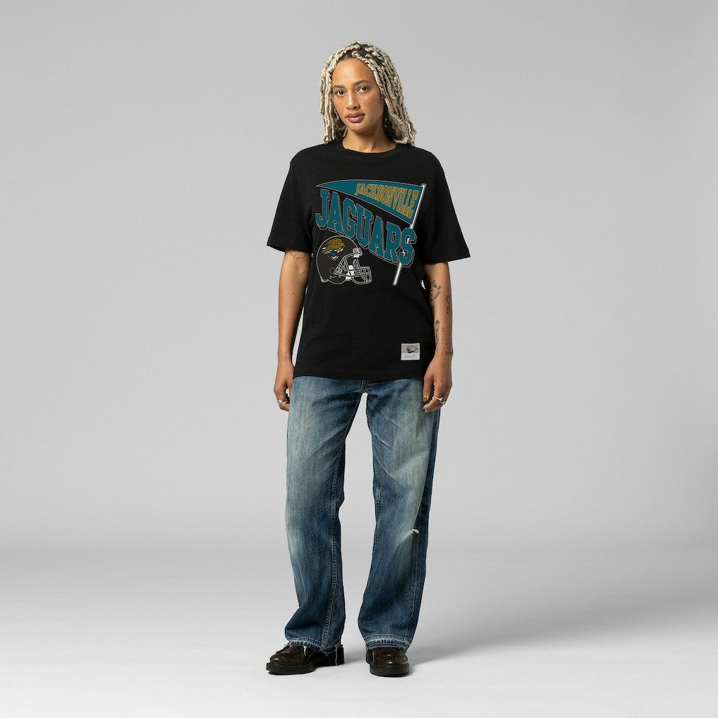 Jacksonville Jaguars Women's Team Dynamic Boyfriend T-Shirt Black | Mitchell & Ness